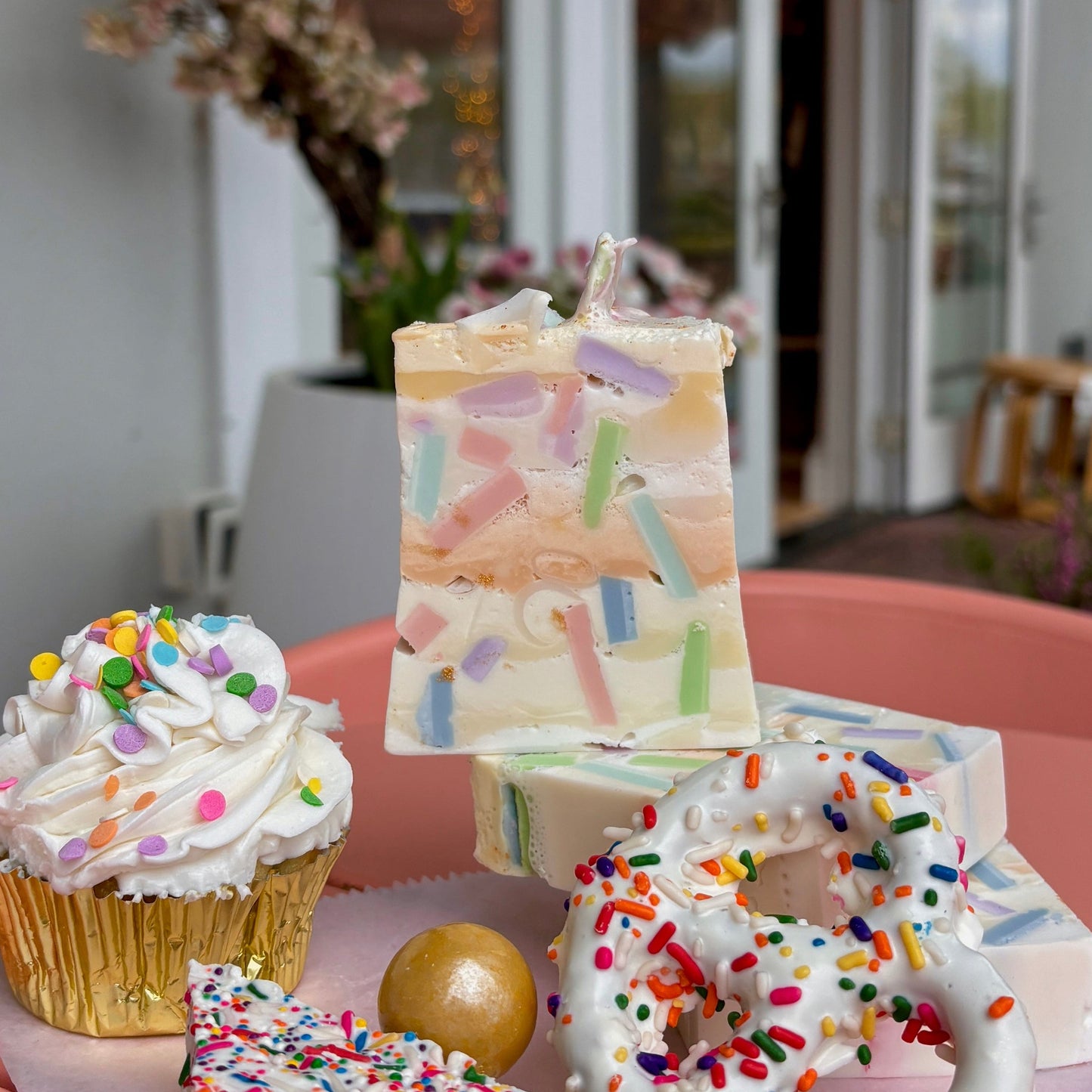 Coconut Lemon Confetti Cake